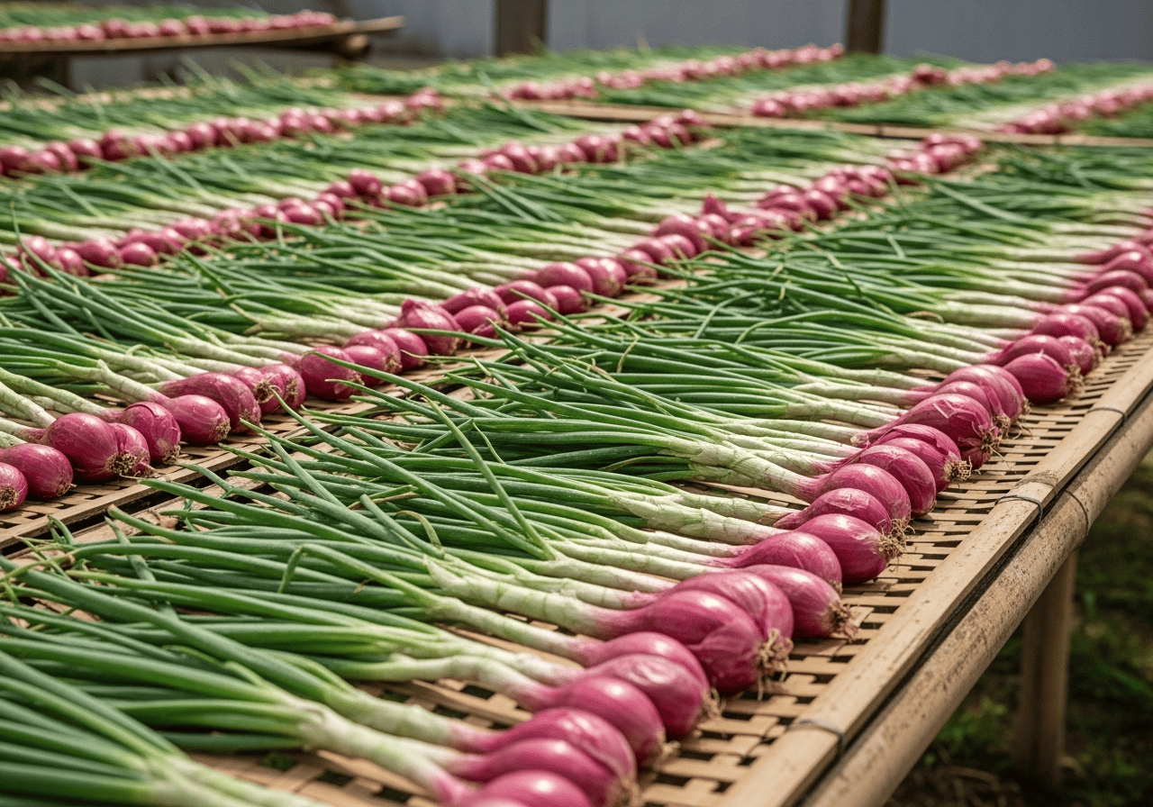 Teknik Penjemuran Umbi Bawang Merah