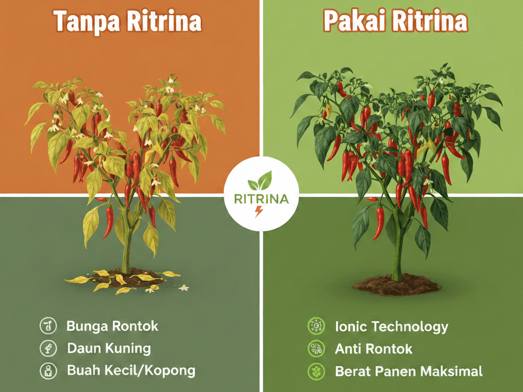 Rahasia Ritrina, Pupuk Pelebat Buah Cabe dan Anti Rontok